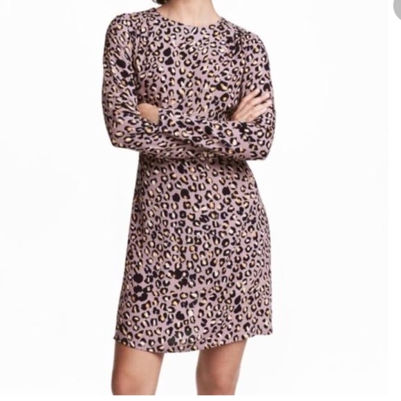 H&M Dresses & Skirts - Cheetah print long sleeve modest dress from H&M 4